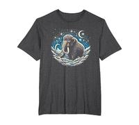 Ice Age Woolly Mammoth Starry Night Cool Mammoth Costumes T-Shirt, Men's Big and Tall, Dark Heather Grey, 2X Tall