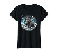 Ice Age Woolly Mammoth Starry Night Cool Mammoth Costumes T-Shirt, Women, Black, X-Small