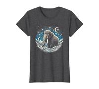 Ice Age Woolly Mammoth Starry Night Cool Mammoth Costumes T-Shirt, Women, Dark Heather Grey, XX-Large