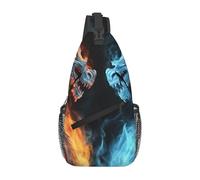 Ice and Fire Dragons Chest Bag for Women Men Crossbody Backpack Sling Bag Travel Hiking Daypack Cycling Bags
