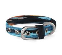 Ice and Fire Dragons Pet Collar, Adjustable Dog Collars with Buckle Stainless Steel D-Ring, Comfortable Collar for Small Medium Dogs and Cats