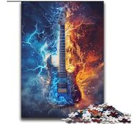 Ice And Fire Guitar JigsawPuzzle 2000 Pieces for Adults, Fun Games Every Piece Is Unique - Challenging Family Fun Game (70x100cm)