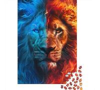 Ice And Fire Lion Puzzles for Adults 1000 Pieces Puzzles for Adults & Teenager Age 12 Years Up Christmas Eve Gifts 1000pcs (38x26cm)