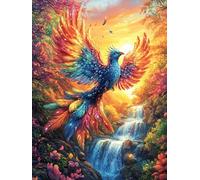 Ice And Fire Phoenix 500 Pcs Jigsaw Puzzles Animal Plant Fairy Tale Puzzles for Adults Teens Brain Game Fun Family Game Team Building Stress Reducing Autumn Thick Cardboard 500 PCS