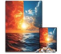 Ice And Fire Sky 1000 Piece Puzzle Jigsaw Puzzles for Adults Perfect for Family Fun on Christmas, Thanksgiving, Birthdays & Easter 50x75CM/19.68x29.52inch