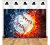 Ice and Fire Sports Baseball Background for Fans Party Photography Intense Baseball Ice and Fire Contest Background MLB Fans Party Decoration Banner MEETSIOY 7x5ft LSMT1240