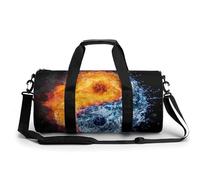 Ice and Fire Tai Chi Sport Duffel Bag Gym Bag Weekend Overnight Bag for Travel Camping Hiking Beach 45x23x23cm