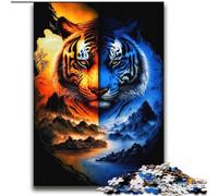 Ice And Fire Tiger Jigsaw Puzzles for Adults Teenagers Jigsaws Puzzle, for Age 14+ Game Wall Decoration Unique Gifts for Birthday And Christmas (70x100cm)