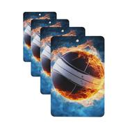 Ice and Fire Volleyball Car Air Freshener Cards for Women Men 4 Pack Cute Car Accessories Long Lasting Scent Car Diffuser Hanging Auto Aromatherapy Tablets Car Fresheners Gifts