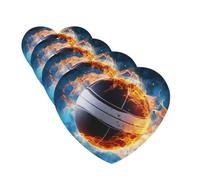 Ice and Fire Volleyball Car Air Freshener Cards for Women Men 4 Pack Cute Car Accessories Long Lasting Scent Car Diffuser Hanging Auto Aromatherapy Tablets Car Fresheners Gifts