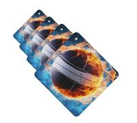 Ice and Fire Volleyball Car Air Freshener Cards for Women Men 4 Pack Cute Car Accessories Long Lasting Scent Car Diffuser Hanging Auto Aromatherapy Tablets Car Fresheners Gifts