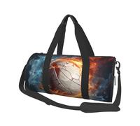 Ice and Fire Volleyball Duffel Bags for Women Men, Foldable Travel Totes Bag for Airplane Essentials, Weekender Overnight Bags Large Sport Gym Bag Carry On Luggage Bag with Strap