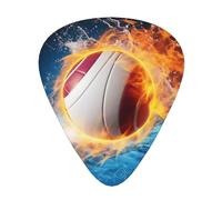 Ice And Fire Volleyball Print Guitar Pick Comfortable Feel, Clear Sound, Multiple Thicknesses For Varied Tones
