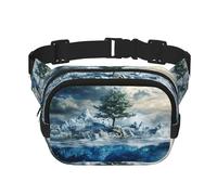 Ice and snow Printed multifunctional waist bag, unisex trendy messenger bag, travel sports storage bag