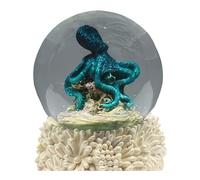 ICE ARMOR 3" H Octopus Snow Globe Statue Sculpture Ornament Decoration Home/Room Decor Ideas for Housewarming, Holidays and Birthdays Great Collectible Addition