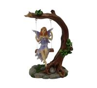 ICE ARMOR 5.5" H Pink Fairy on The Swing Figurine Statue Decoration Office Desk/Home/Living Room/Table Decor, Perfect House Warming Gifts for New Home