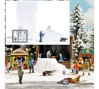 Ice artist with chainsaw and ice sculpture Action set HO/OO Gauge Busch 785