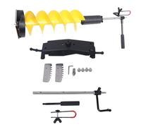 Ice Auger Drill Bit 8 Inch Diameter, 28 Inch Length with 27.5 Inch - Floatable Design, Heavy Duty Nylon Body, Ideal for Thick Ice Drilling