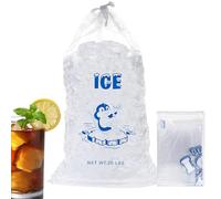 Ice Bags 8/10/20 Lb, 10PCS Heavy-Duty Ice Bags with Drawstring, Bags for Making Ice, Empty Ice Bag, Ice Maker Bags, Ice Storage Bags, Ice Bags for Ice Machine Storage Freezer Keeper