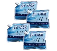 Ice Bags for Coolers, 4 Pack of Cold Compresses - Portable and Durable Foldable Cooling Accessories for Picnic Camping Fishing Travel