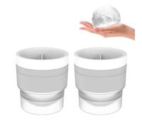 Ice Ball Maker Mold,Large Ice Ball Mould,Silicone Ice Ball Maker Mould,Easy-Release Sphere Ice Maker,Reusable for Milk Coffee Beverages and Water Juice ICES Ball Maker Gifts