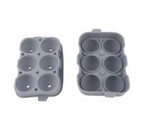 Ice Ball Maker Mold Silicone Sphere Tray 6 Hole Round Hand Made DIY Tools Large Slow Melting Ice Balls for Whiskey Cocktails Drinks Summer Cool 45mm 1.8in Diameter 7.87x4.72x1.97in