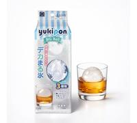 Ice Ball Maker Tray for Whiskey, 3-Hole Sphere Ice Mold with Lid, 5.7cm (2.25 inch) Round Ice Cube Tray Made in Japan, Large Stackable Ice Sphere Mold for Bourbon, Scotch, Cocktails and Spirits