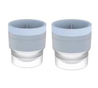 Ice Ball Mould Set, 6cm Large Round Ice Cube Moulds for Whisky Cocktails, Freezer Safe Ice Ball Maker with Easy Release, Perfect for Drinks Creative Recipes (2, Blue)