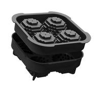 Ice Ball Moulds for Whisky, 4 Golf Moulds with Easy Removal for Freezer, 3D Tray - For Cocktails, Tequila, Juice, Fruit, Chocolate, Vanilla, Sauce, Pudding