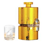 Ice Ball Press Copper, Clear Diamond Ice Cube Maker,Slow Melting, Aluminium Ice Cube Maker,No Power Required, Thermally Conductive, for Home Bar Party Drinks Football-60mm