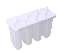 Ice Bar Mold | 4-Cavity Reusable Maker Tools | Ice Pop Maker | for Chocolate Candy Fruit Yogurt Gelatina Dessert Cake Cookie Camping Freezer Food