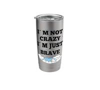 Ice Bath Not Crazy I'm just Brave ice Swimmers Stainless Steel Insulated Tumbler