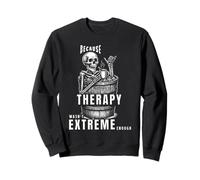 Ice Bath Skeleton Coffe Motiv -Therapy Too Soft? Chill! Sweatshirt