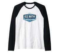 Ice Bath Society Badge Cold Plunge Enthusiast Raglan Baseball Tee