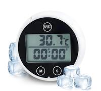 Ice Bath Thermometer, Cold Plunge Floating Thermometer with Timer, Waterproof Floating HD Display Timer, for Ice Baths, Hot Baths