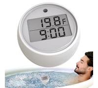 Ice Bath Thermometer - Waterproof Floating Thermometer, LED Display Pool Gauge | Cold Plunge Water Temperature Monitor, Digital Spa Tub Timer, Outdoor Swim Accessories for Bathtub Pool Recovery