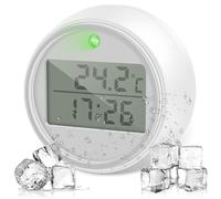 Ice Bath Thermometer with Timer Ip66 Waterproof Water Thermometer with Clear Display Flashing Light Cold Plunge Thermometer Timer Digital Floating Thermometer for Ice Bath Accessories 1.7x1.1inch
