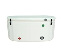 Ice Bath Tub for Athletes, Inflatable Cold Plunge Tub, Large Capacity Portable Bath Tub for Cold Water Therapy, Cover & Carrying Bag Included (Color : Svart, Size : 150cm/59IN)