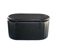 Ice Bath Tub for Athletes, Inflatable Cold Plunge Tub, Large Capacity Portable Bath Tub for Cold Water Therapy, Cover & Carrying Bag Included (Color : Svart, Size : 150cm/59IN)
