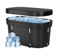Ice Bath Tub,Upgrade XXL 129 Gal Large Cold Plunge Tub for Athletes,Multiple Layered Portable Outdoor Ice Plunge Tub with Cover,Suitable for Gym, Home Outdoor and Cold Water Therapy Training