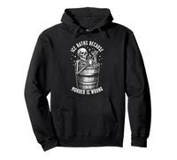 Ice Baths Because Murder Is Wrong Skeleton Pullover Hoodie