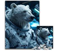 Ice Bear in A Space SuitJigsaw Puzzle 1000 Pieces Challenging Puzzles for Holidays Birthdays And Family Game Nights 1000 PCS(38x26cm)