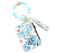 Ice Blanket Bag, Wristlet Wallets | Credit Card Holder, Portable Tassels Pouch, Wallet Key Ring with Bracelet for Travel, Business Travel, Party, Life, Light Blue 1, Se référer au descriptif, Refer to