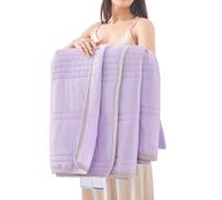 Ice Blanket for Sleeping, Ice Cooling Blanket, Cool Touch Summer Blanket for Hot Sleepers, Lightweight and Breathable, Instant Cooling (Purple, L)