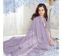 Ice Blankets, Ice Blankets for Hot Sleepers and Night Sweats, Ice Blanket for All-Season, Travel Cooling Blanket, Summer Bed Quilt, Light and Thin Cool Quilt, for Living Room,purple,150 * 200cm
