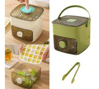 Ice Block Maker, Large Square Ice Cube Maker, Ice Cube Tray with Lid & Storage Bin, Easy Press Release 48 Ice Cube Moulds for Freezer, Drinks, Cocktails, Parties