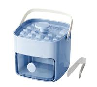 Ice Block Mould, Double Layer Reusable with Squeeze Lid - Ice Cube Container | for Home Kitchen Restaurant Whiskey Bourbon Refreshment Coffee Wine Coolings Camping-Ca