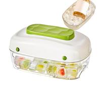 Ice Block Press Tray, Ice Block Tray - Press to Release Ice Mill from Freezer | Jelly Cube Moude with Spill-resistant Lid Kitchen Gadgets from Fab