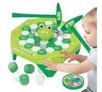 Ice Block Toy - 12.5x10x2.4cm Mini Tabletop Game Toy, Knocking Games Competitive Water Game, Frog Knock Ice Board with Mallets | Wooden Puzzle Smash Challenge for Preschoolers Classroom