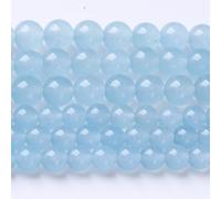 Ice Blue Chalcedony Stone Beads Gemstone Round Crystal Energy Jade for Jewelry Making DIY Bracelet Necklace Jewelry Making 1 Strand 15.5inch 31PCS 12MM